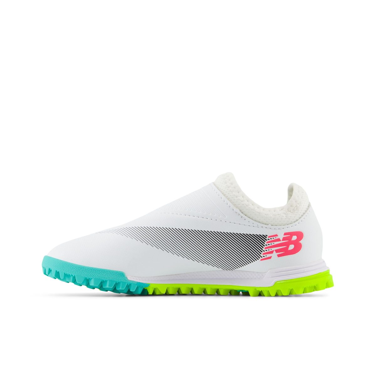 kids furon dispatch jnr tf v7 white with hi-lite and black Luton Town Kits & Football Shoes Collection | Quality Fan Gear